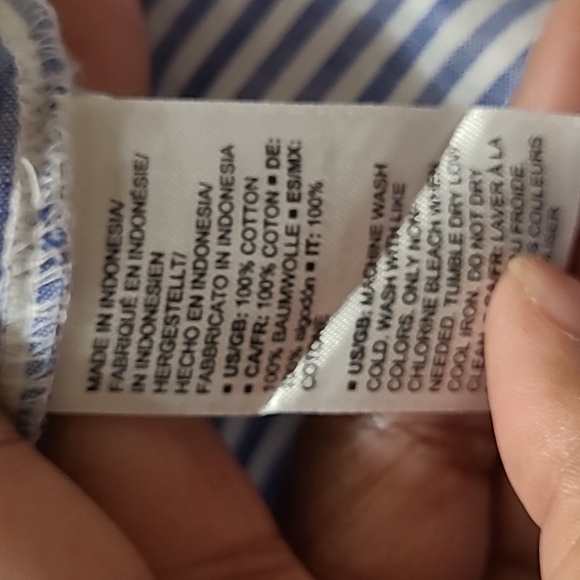 Daily Ritual Button Down Cotton Striped Shirt Small - Picture 7 of 7